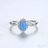 Simple Oval Sterling Opal Vintage Ring Scottie - Jewelry